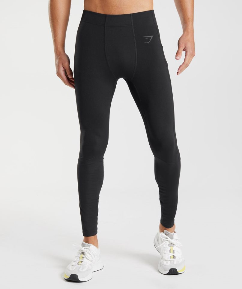 Legginsy Gymshark Control Baselayer Męskie Czarne | PL 209WMF